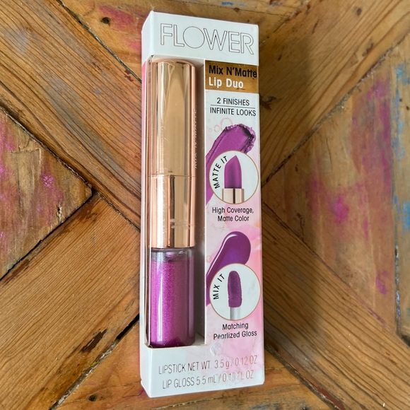 NEW! NIB Flower brand Mix & Matte Lip Duo Violet Vixen Color - Picture 13 of 16